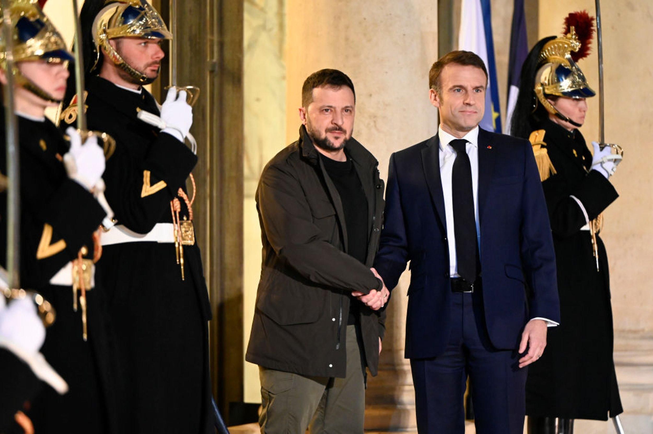 Володимир Зеленський і Еммануель Макрон