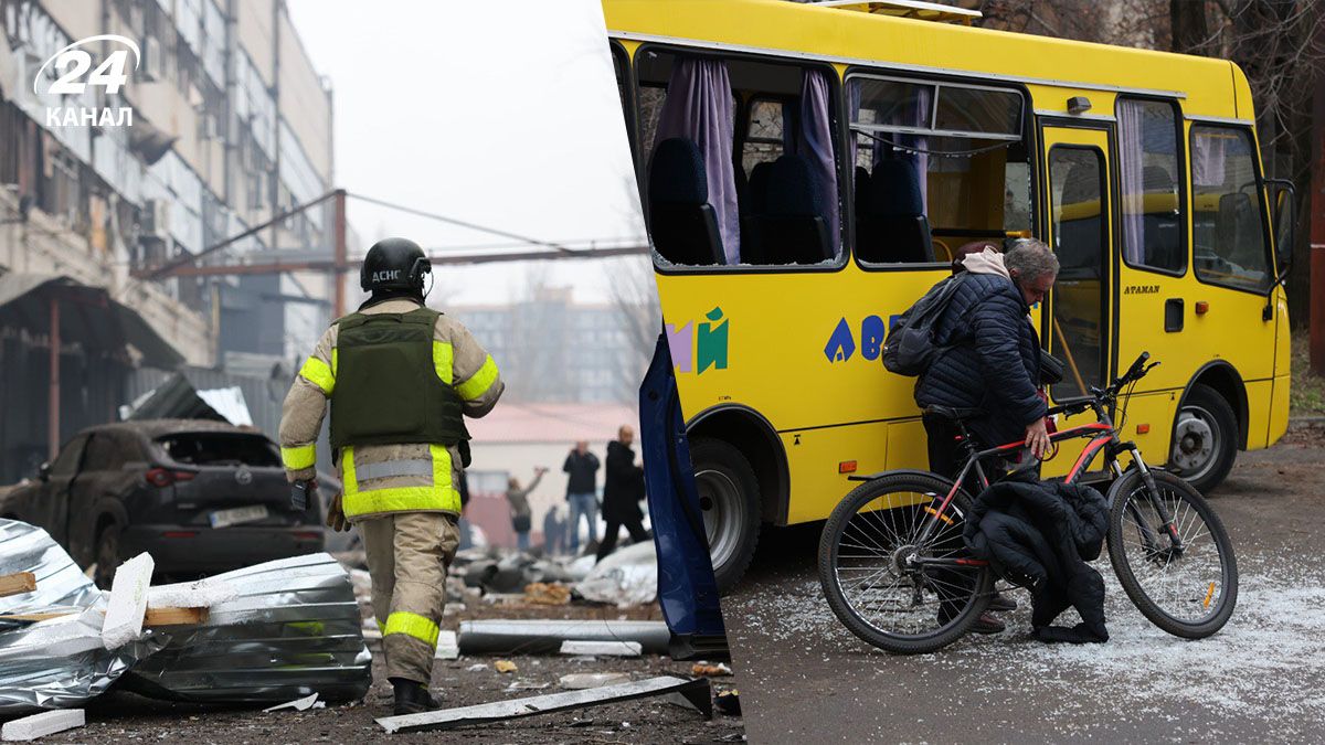 Рятувальники показали кадри з місця ворожої атаки на Дніпро - 24 Канал Рятувальники показали кадри з місця ворожої атаки на Дніпро - 24 Канал