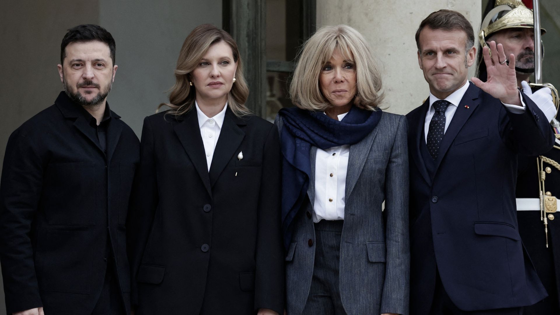 Супруги Зеленских с Брижит и Эмманюэлем Макронами Супруги Зеленских с Брижит и Эмманюэлем Макронами