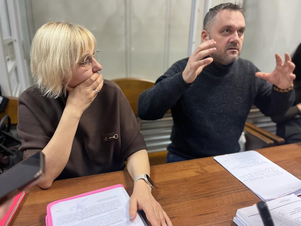 Віктор Гусаров у залі суду Віктор Гусаров у залі суду