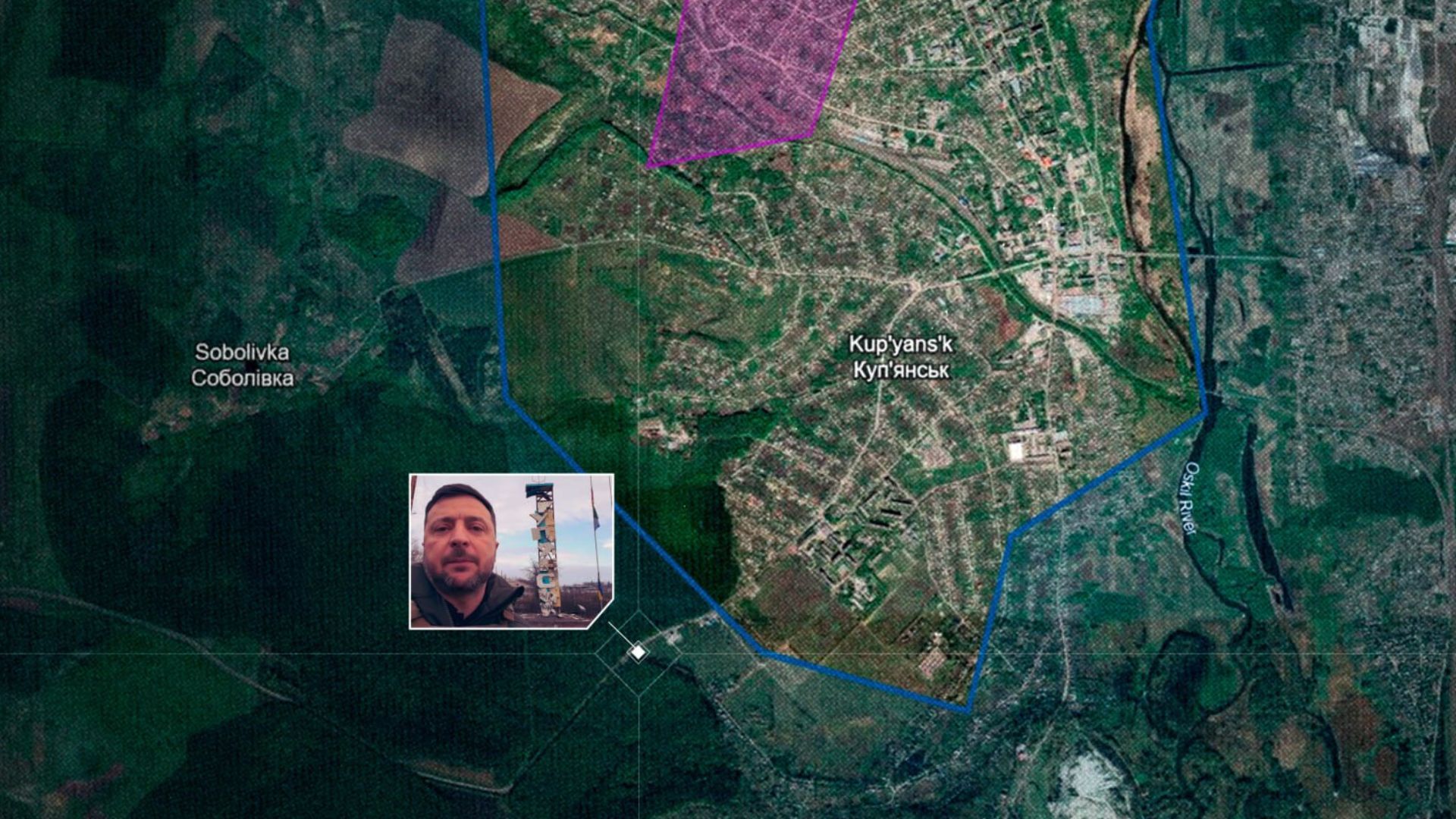 Место, где Зеленский снял видеообращение Место, где Зеленский снял видеообращение