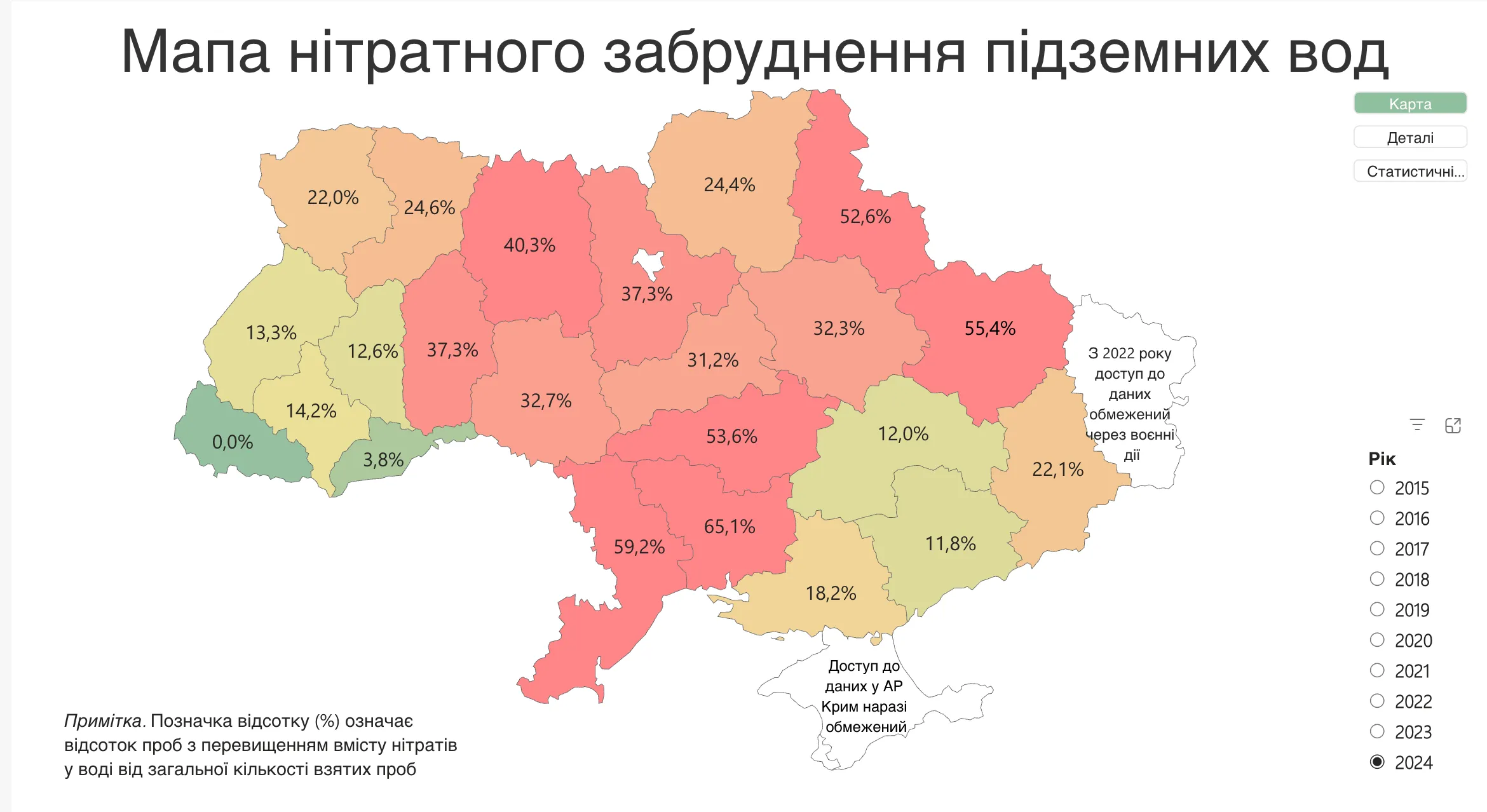 Карта нитратного загрязнения подземных вод Карта нитратного загрязнения подземных вод