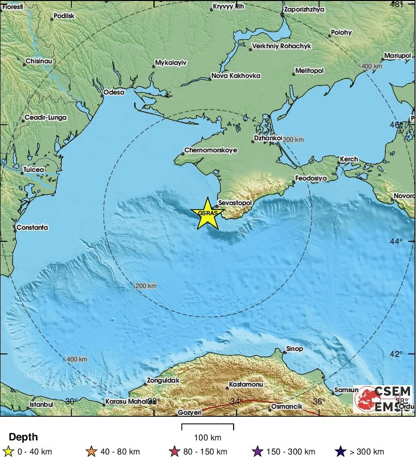 Землетрус у Севастополі 12 грудня Землетрус у Севастополі 12 грудня