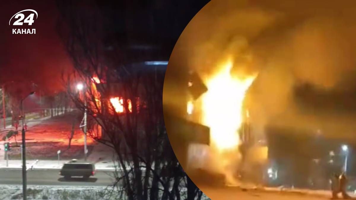 Пожар в оккупированном Донецке - 24 Канал