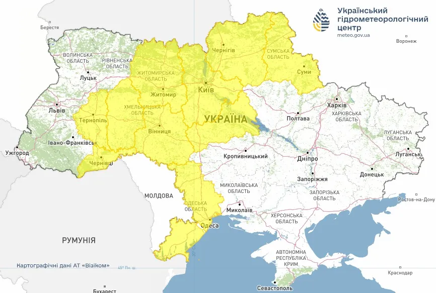 де буде туман в Україні 18.12.2025 - карта де буде туман в Україні 18.12.2025 - карта