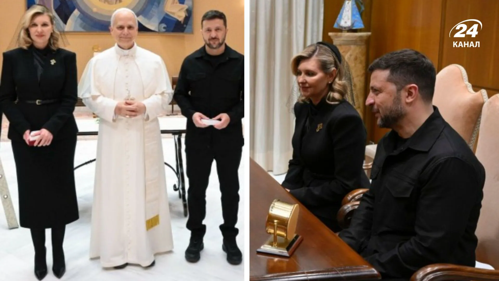 Зеленські на аудієнції в Папи Римського 18 травня 2025 року - фото Зеленські на аудієнції в Папи Римського 18 травня 2025 року - фото