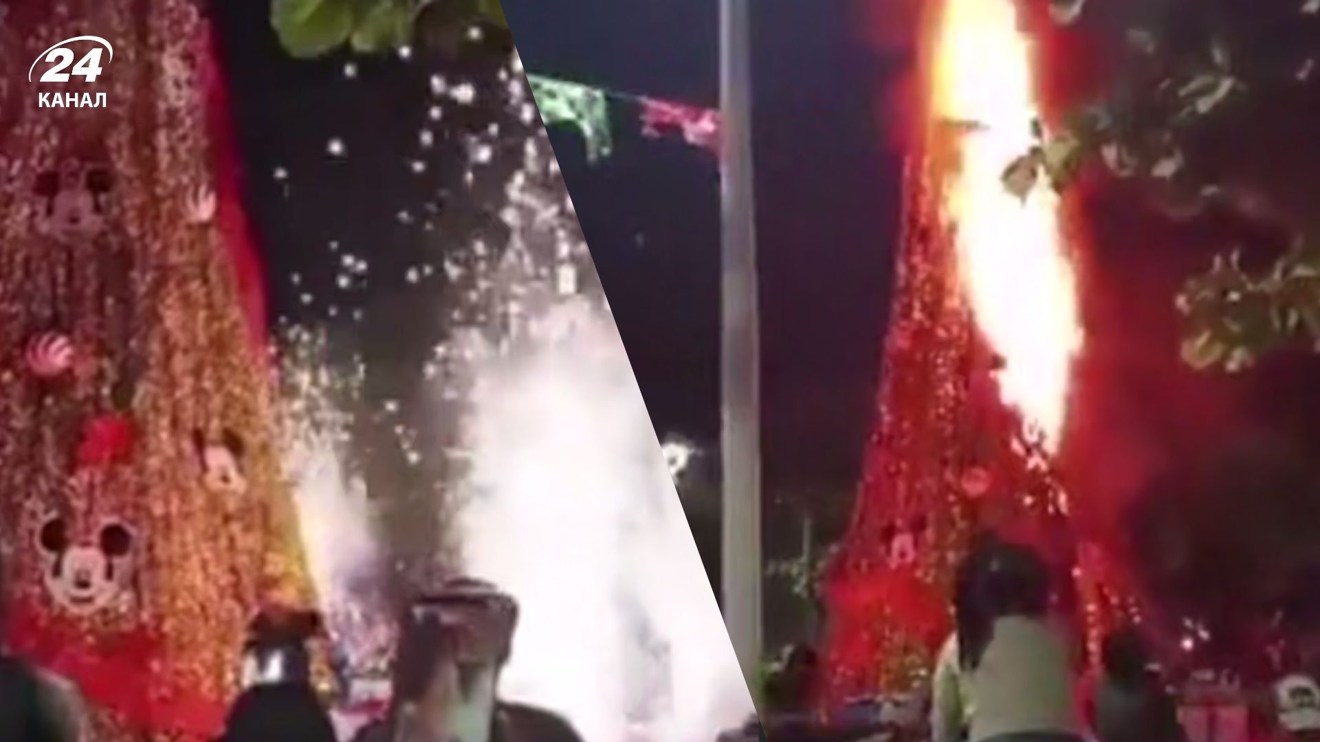 В Мексике сгорела новогодняя елка В Мексике сгорела новогодняя елка