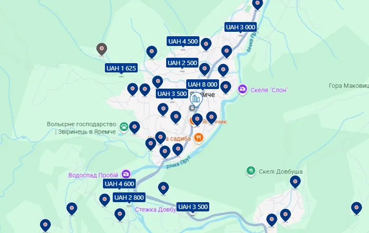 Цена жилья в Яремче Цена жилья в Яремче