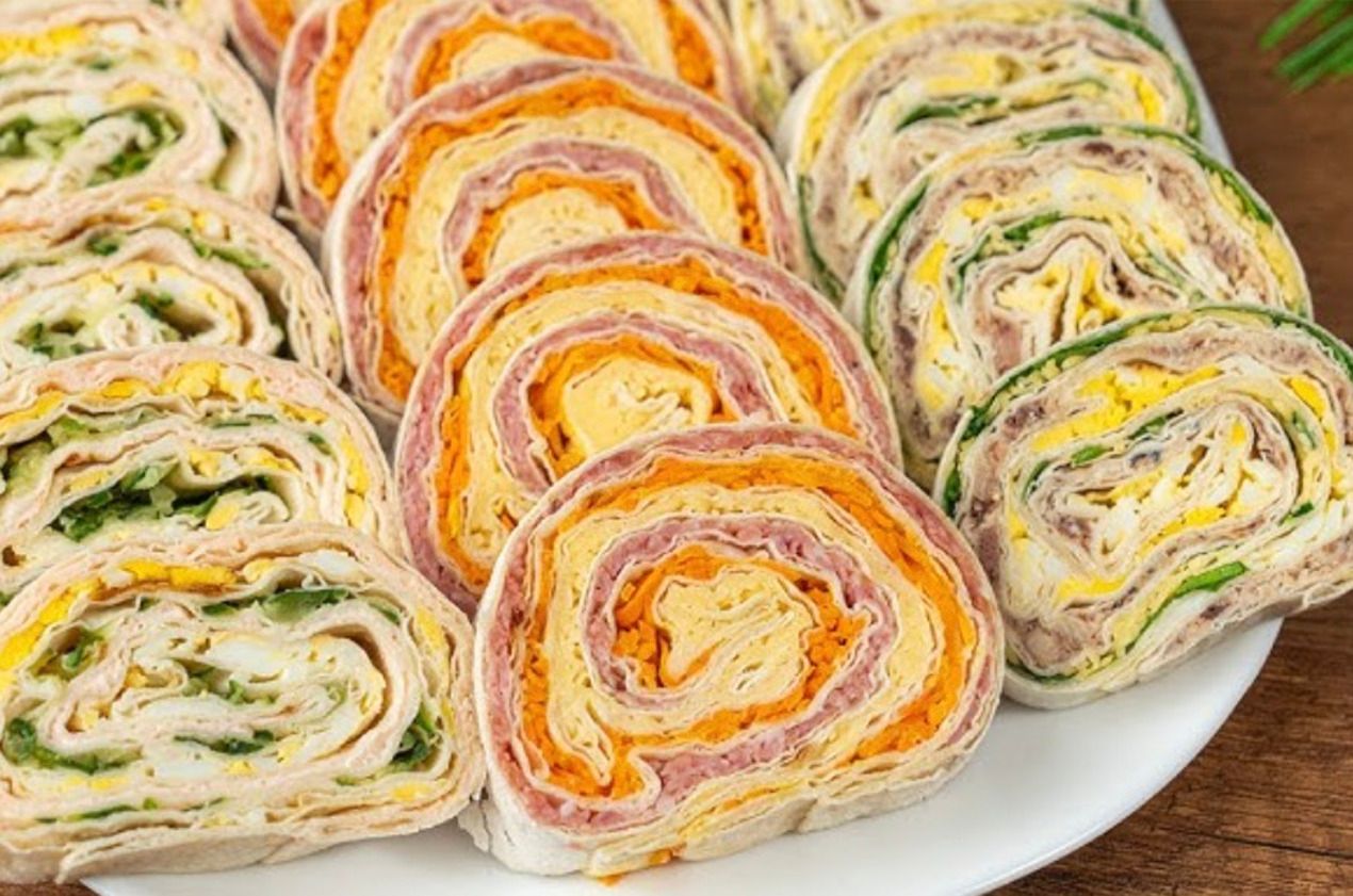 Закуска рулетики з лаваша - приготуйте за простим рецептом