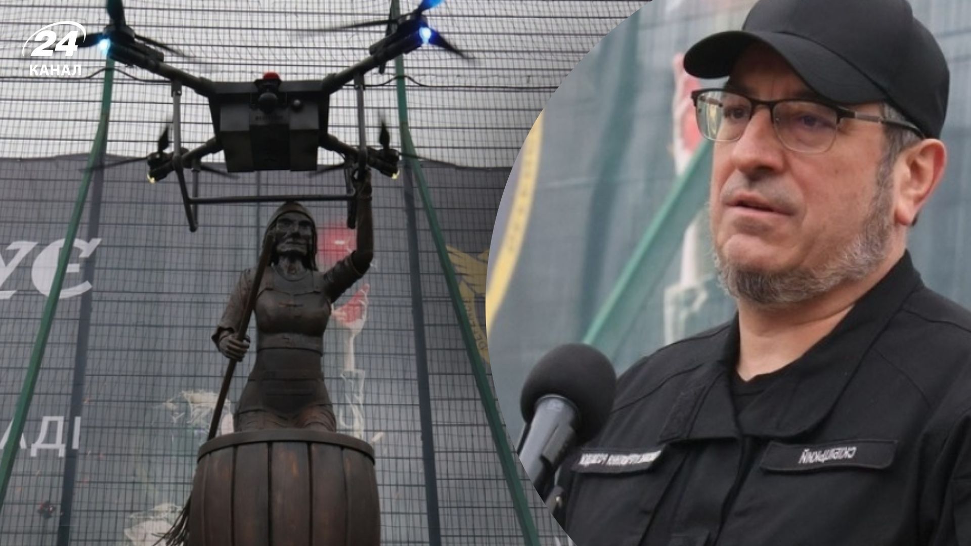 Состоялось открытие памятника дрону под названием Баба Яга Состоялось открытие памятника дрону под названием Баба Яга