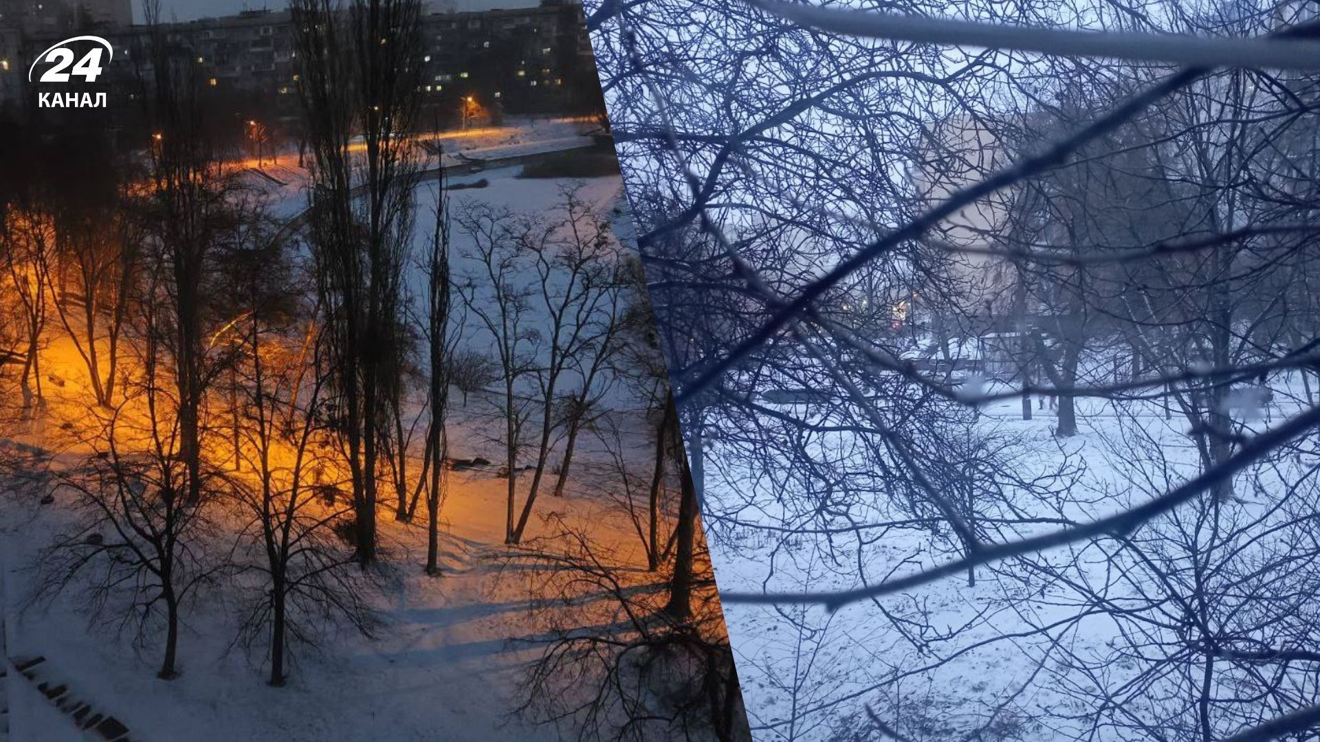 Київ засипало снігом