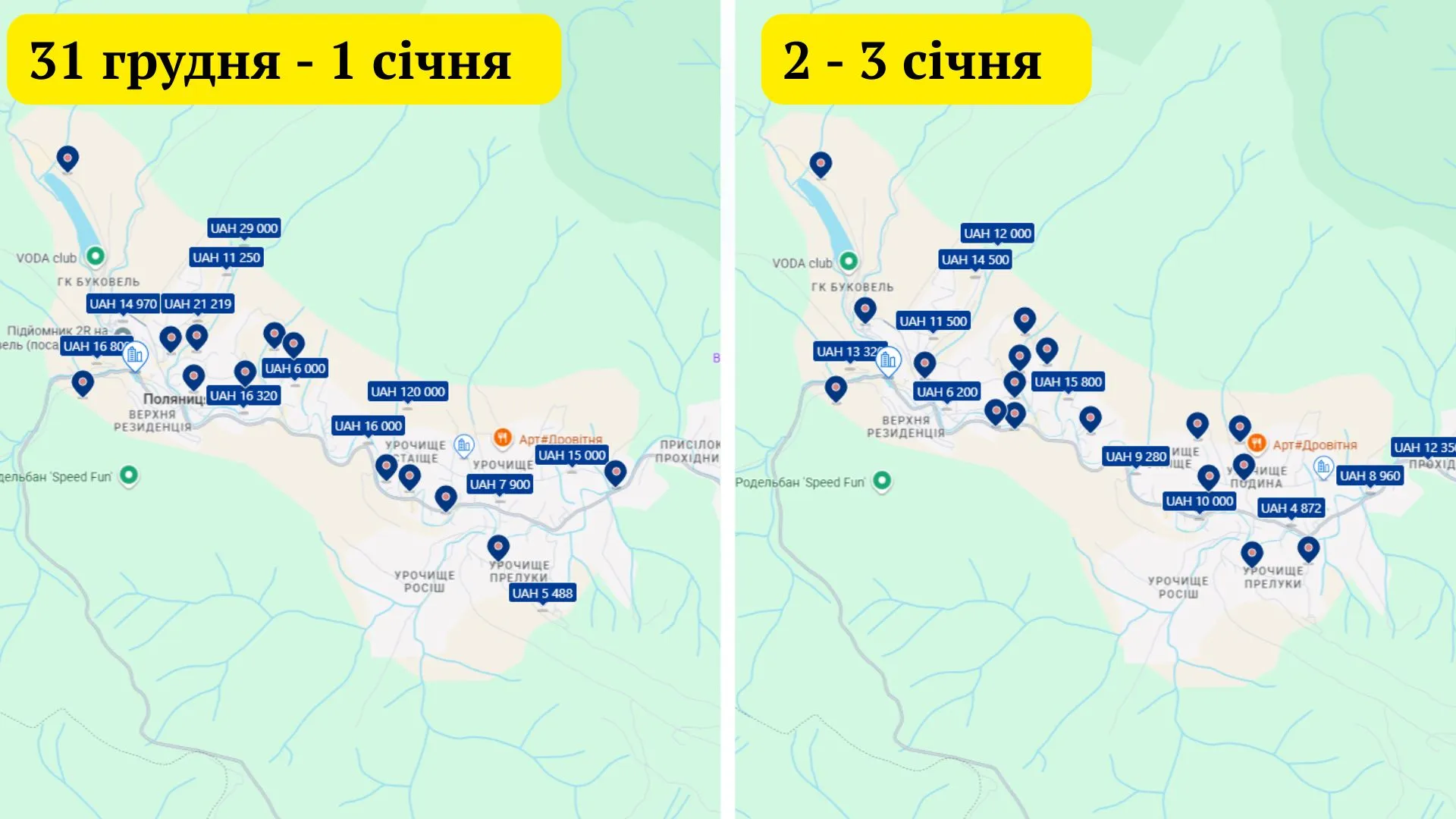 Цены на отели в Буковеле Цены на отели в Буковеле