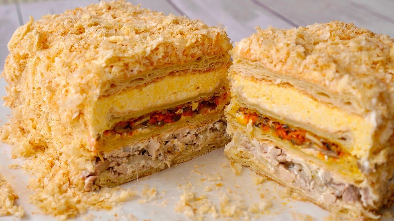 Готовим соленый "Наполеон" Готовим соленый "Наполеон"