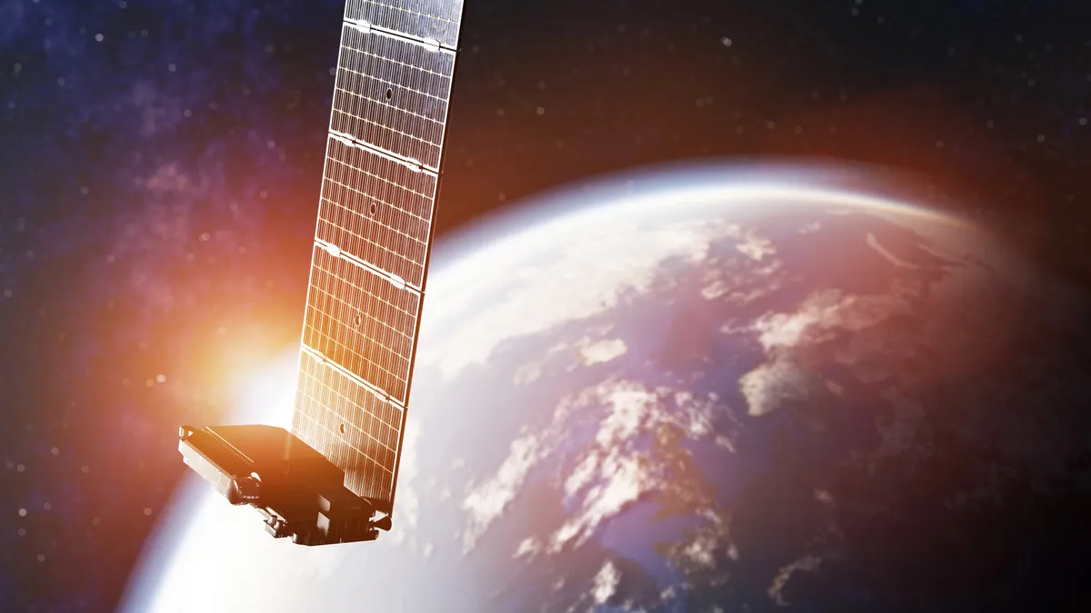 Рендер супутника Starlink Рендер супутника Starlink