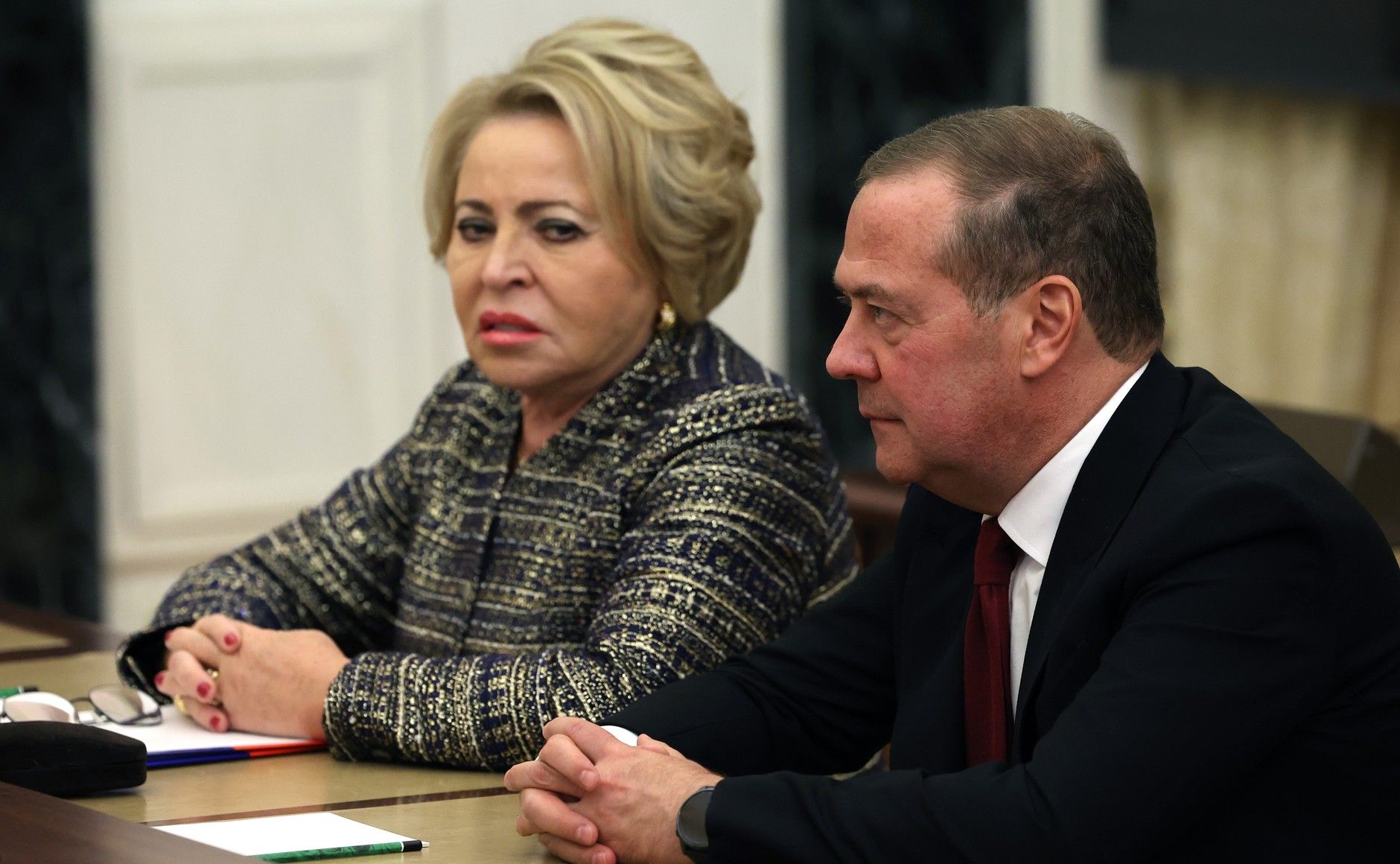 Председатель Совета Федерации Матвиенко, заместитель председателя Совбеза Медведев