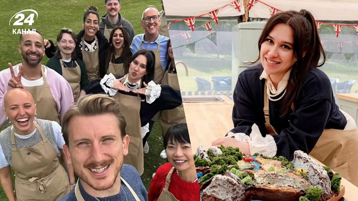 Наталія Річардсон на Great British Bake Off вразила тортом у формі України Наталія Річардсон на Great British Bake Off вразила тортом у формі України