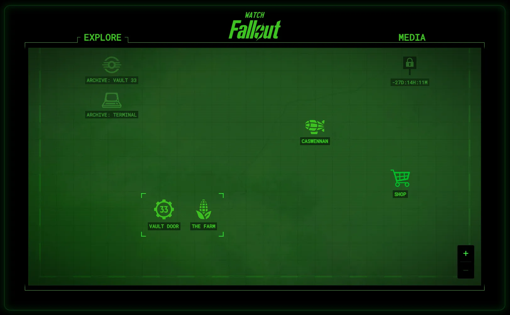 Карта серіалу Fallout Карта серіалу Fallout