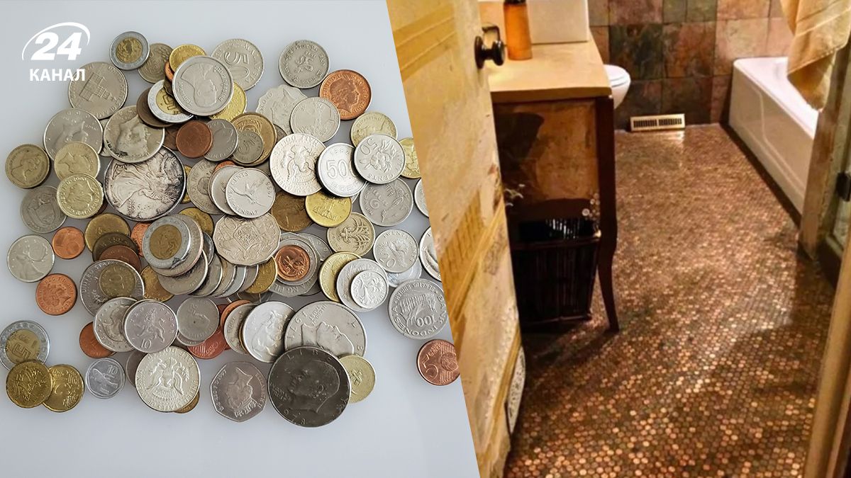 Підлога з монет у ванній - американець зробив незвичний експеримент