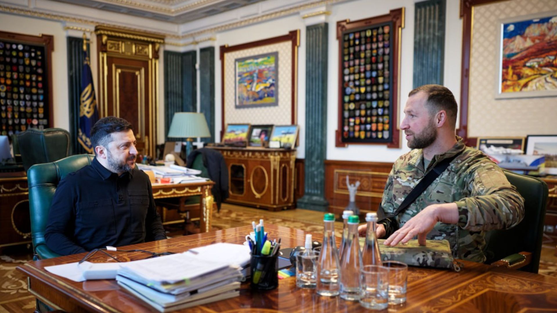 Встреча Владимира Зеленского и Евгения Хмары и Владимира Зеленского