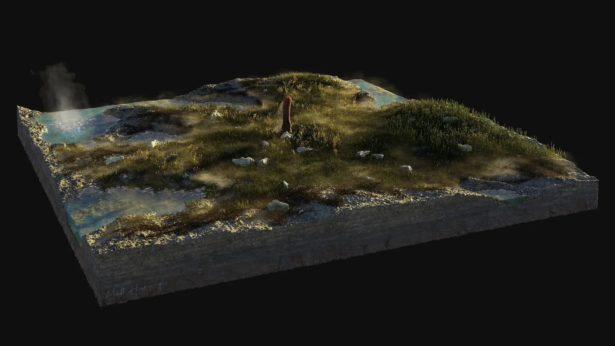 Prototaxites taiti височіє над навколишнім ландшафтом у палеоекологічній реконструкції