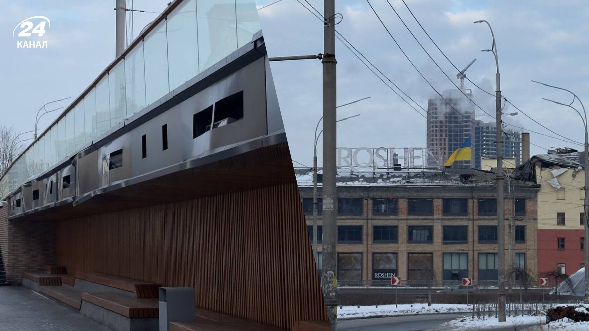Оккупанты повредили фабрику Roshen в Киеве Оккупанты повредили фабрику Roshen в Киеве