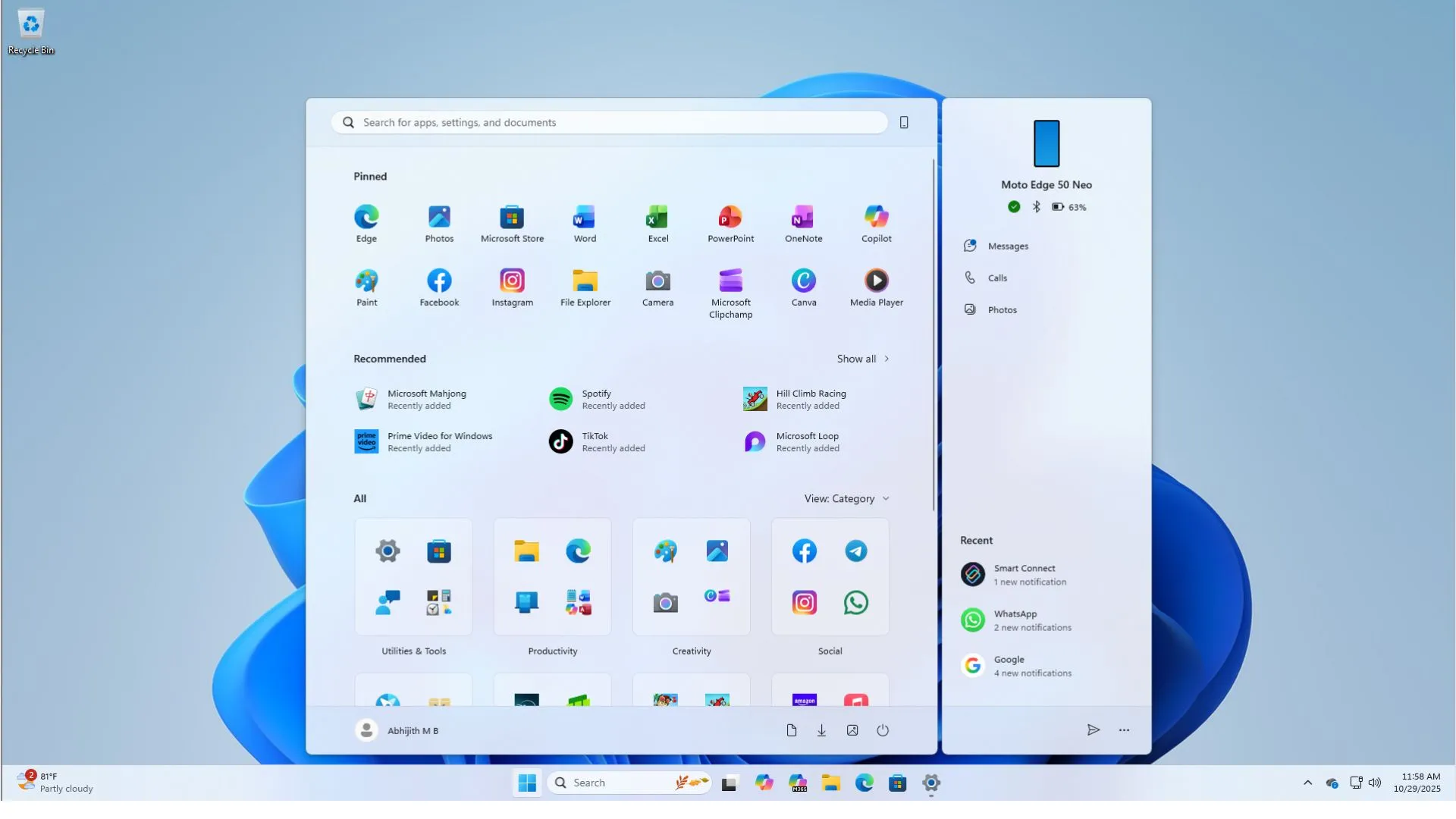 Меню Пуск Windows 11 Меню Пуск Windows 11