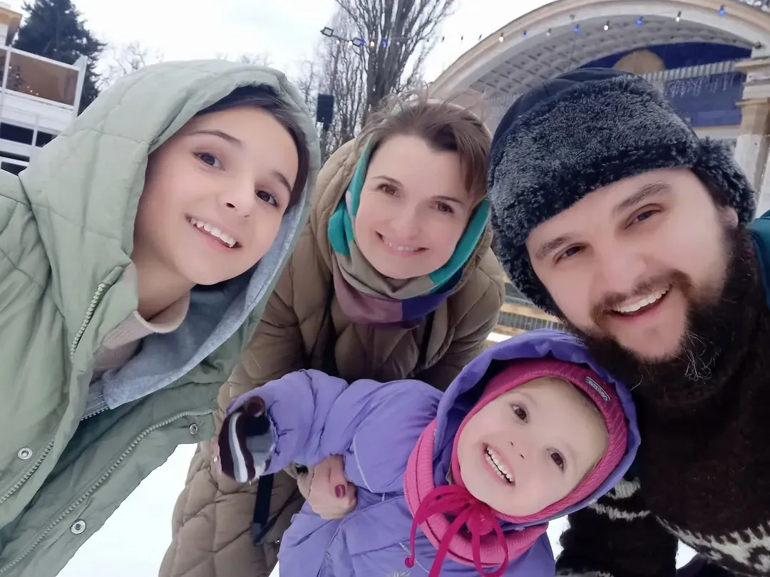 Олександр Клименко з дружиною і дітьми