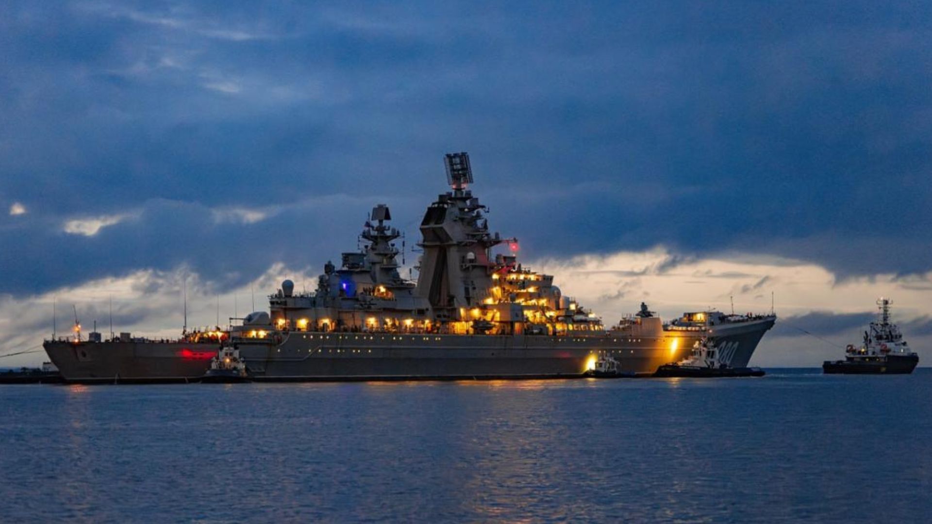 "Адмирал Нахимов" во время испытаний