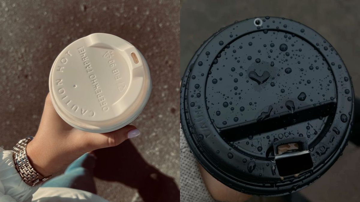 На кожній кришці для кави є отвір