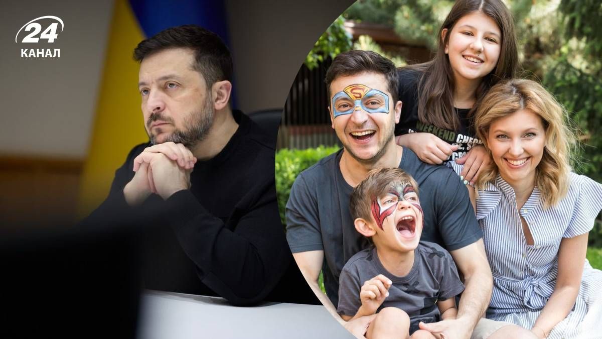 Володимир Зеленський із сім'єю Володимир Зеленський із сім'єю