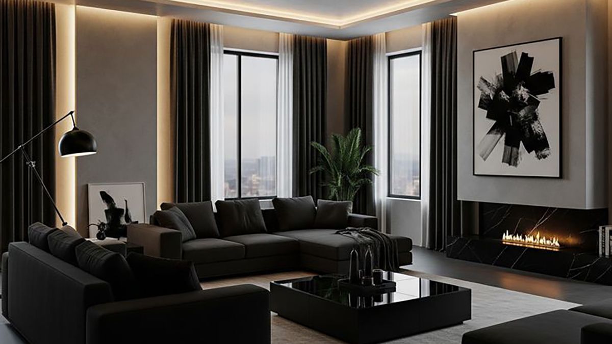 Як вдало використати чорні штори в інтер'єрі