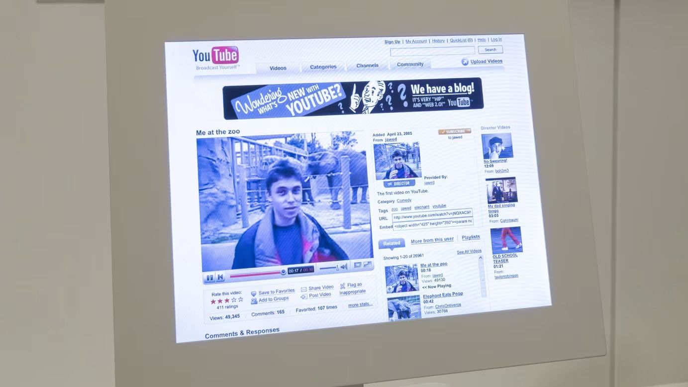 Перше відео на YouTube тепер можна побачити в музеї Перше відео на YouTube тепер можна побачити в музеї