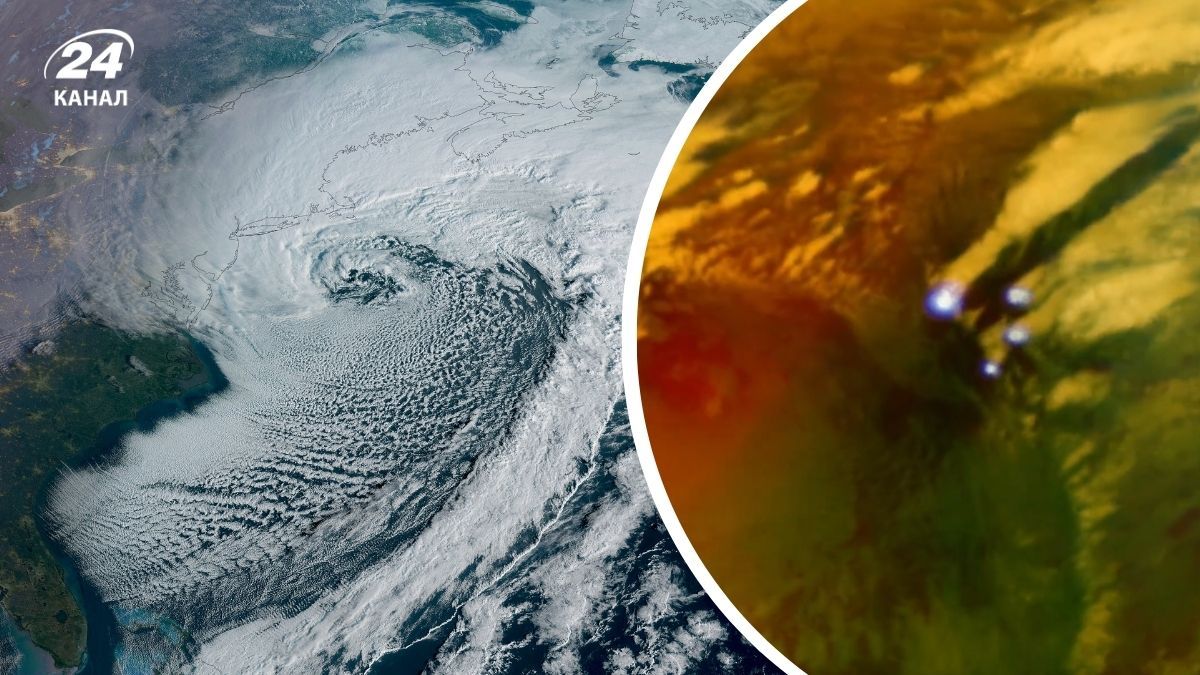 Как шторм в США выглядит из космоса
