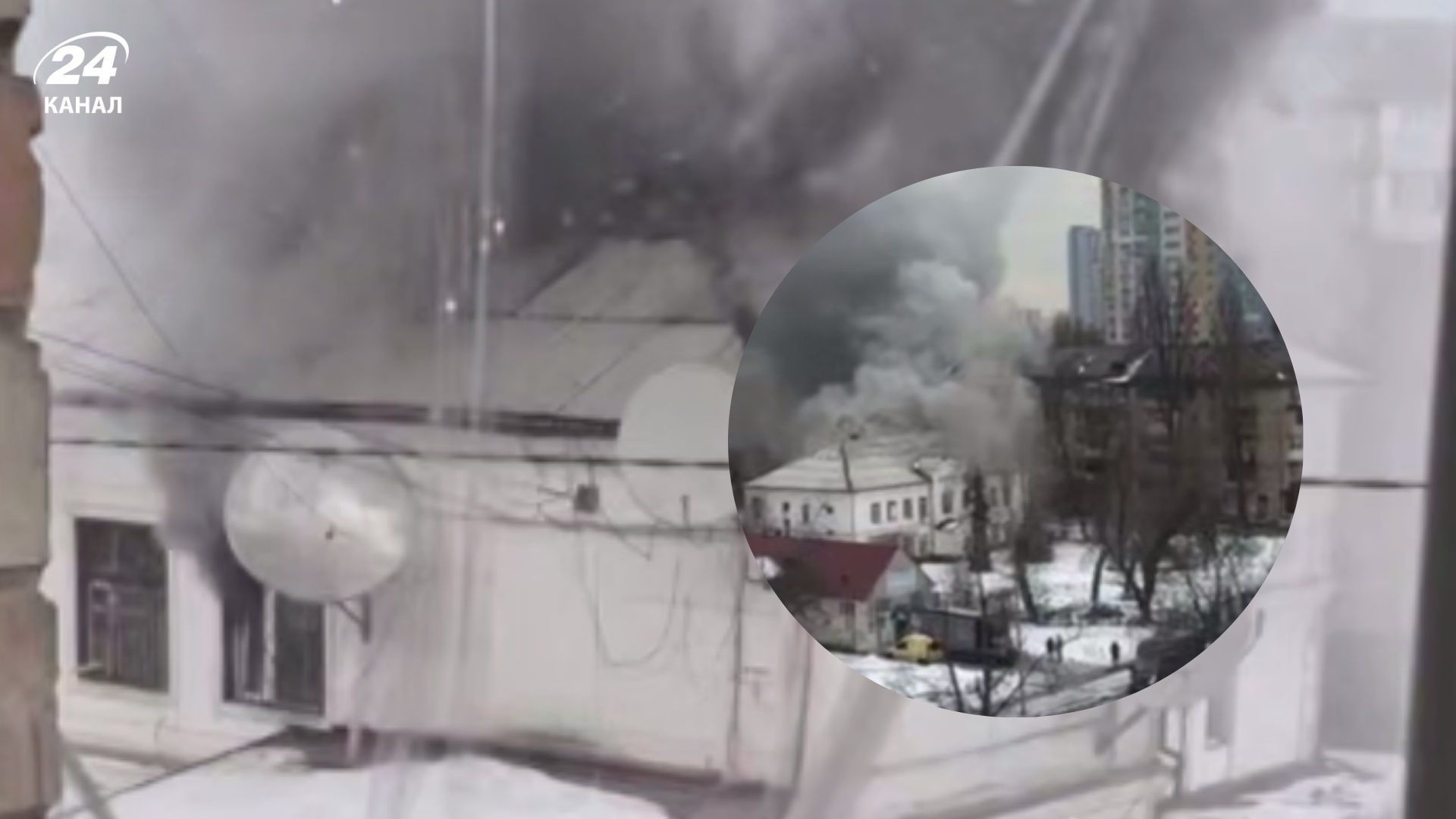 В Киеве вспыхнул масштабный пожар в здании на бульваре Верховной Рады - 24 Канал В Киеве вспыхнул масштабный пожар в здании на бульваре Верховной Рады - 24 Канал