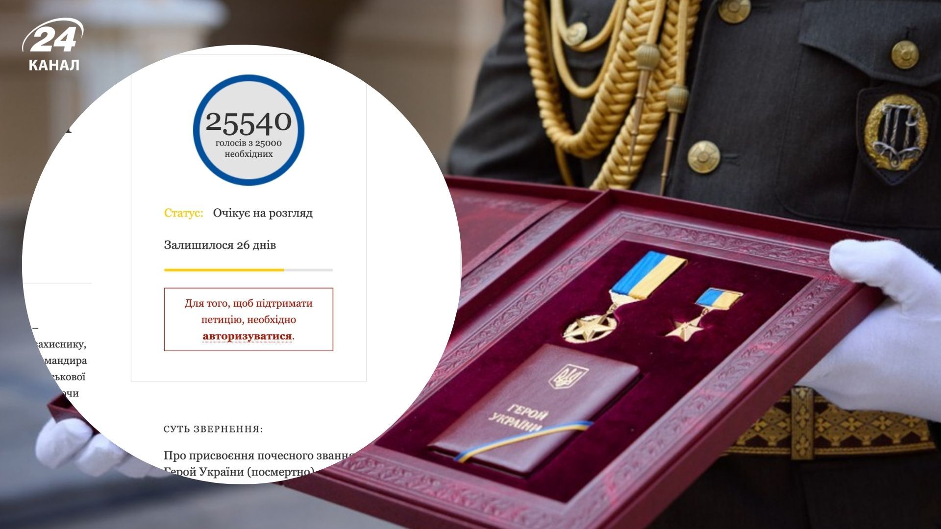 Отриманнч звання Героя України полеглим захисникам через електронні петиції