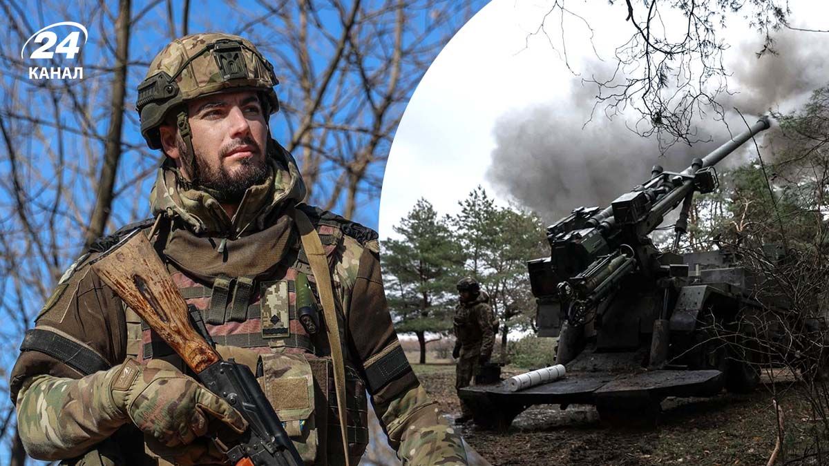 Юрий Федоренко, украинский военный возле пушки