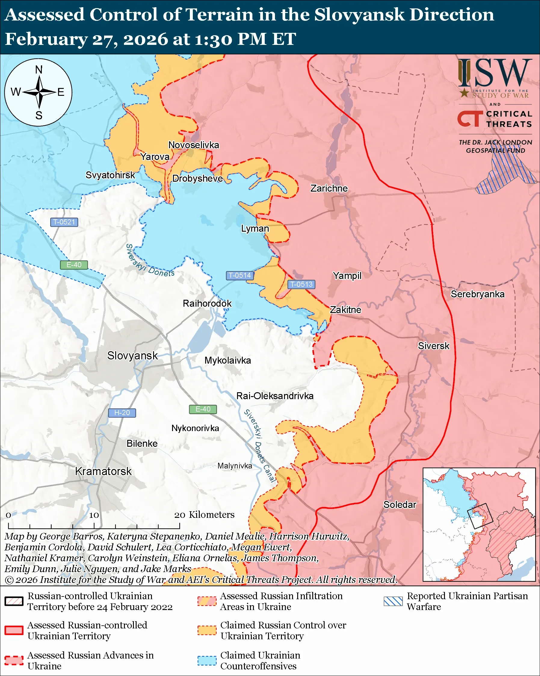 Ситуація поблизу Слов'янська / Карти ISW Ситуація поблизу Слов'янська / Карти ISW