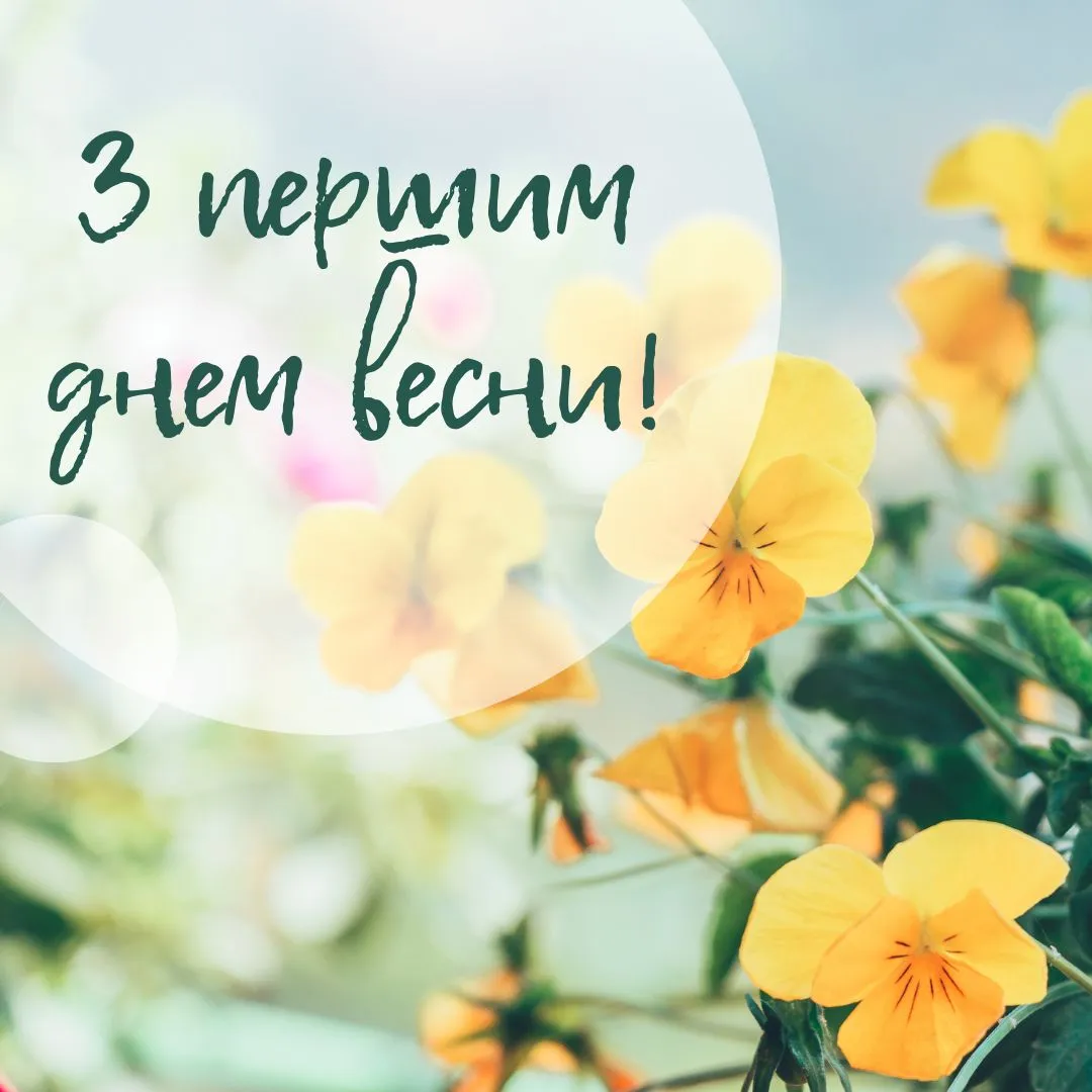 Привітання з першим днем весни 2026 Привітання з першим днем весни 2026