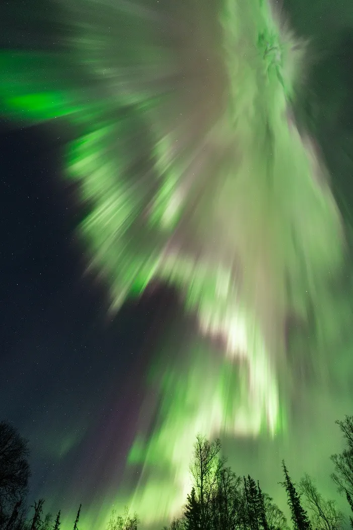 Полярное сияние 22 марта на Аляске