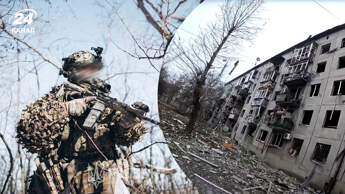 Військовий бригади НГУ Рубіж, Покровськ після обстрілу