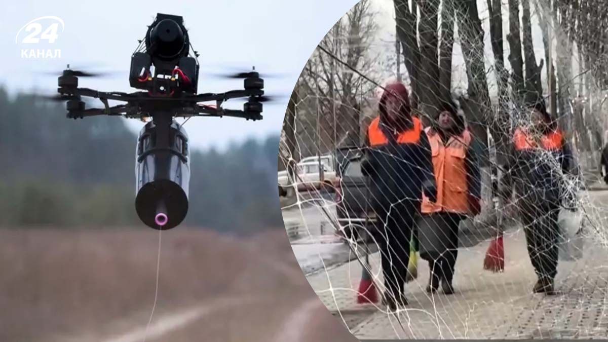 Дрон на оптоволокні, Ізюм покрили антидроновою сіткою Дрон на оптоволокні, Ізюм покрили антидроновою сіткою