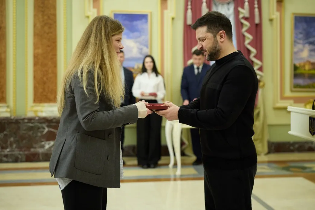 Анастасія Пустовіт і Володимир Зеленський