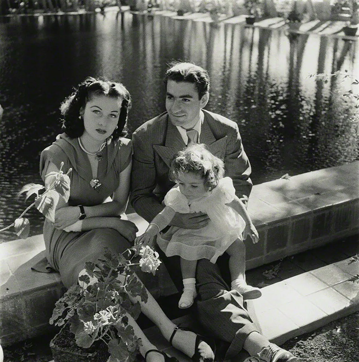 Мохаммед Реза Пехлеви, Фавзия и их дочь / фото Википедии