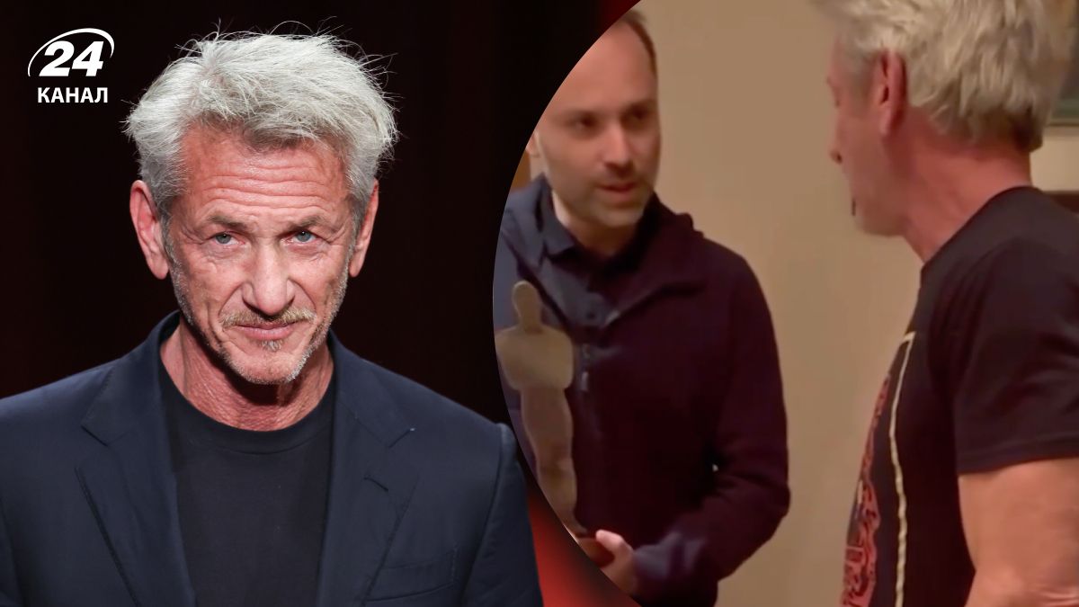 Из металла вагона, поврежденного россиянами: Шон Пенн получил железный Оскар от Укрзализныци - Show24 Из металла вагона, поврежденного россиянами: Шон Пенн получил железный Оскар от Укрзализныци - Show24