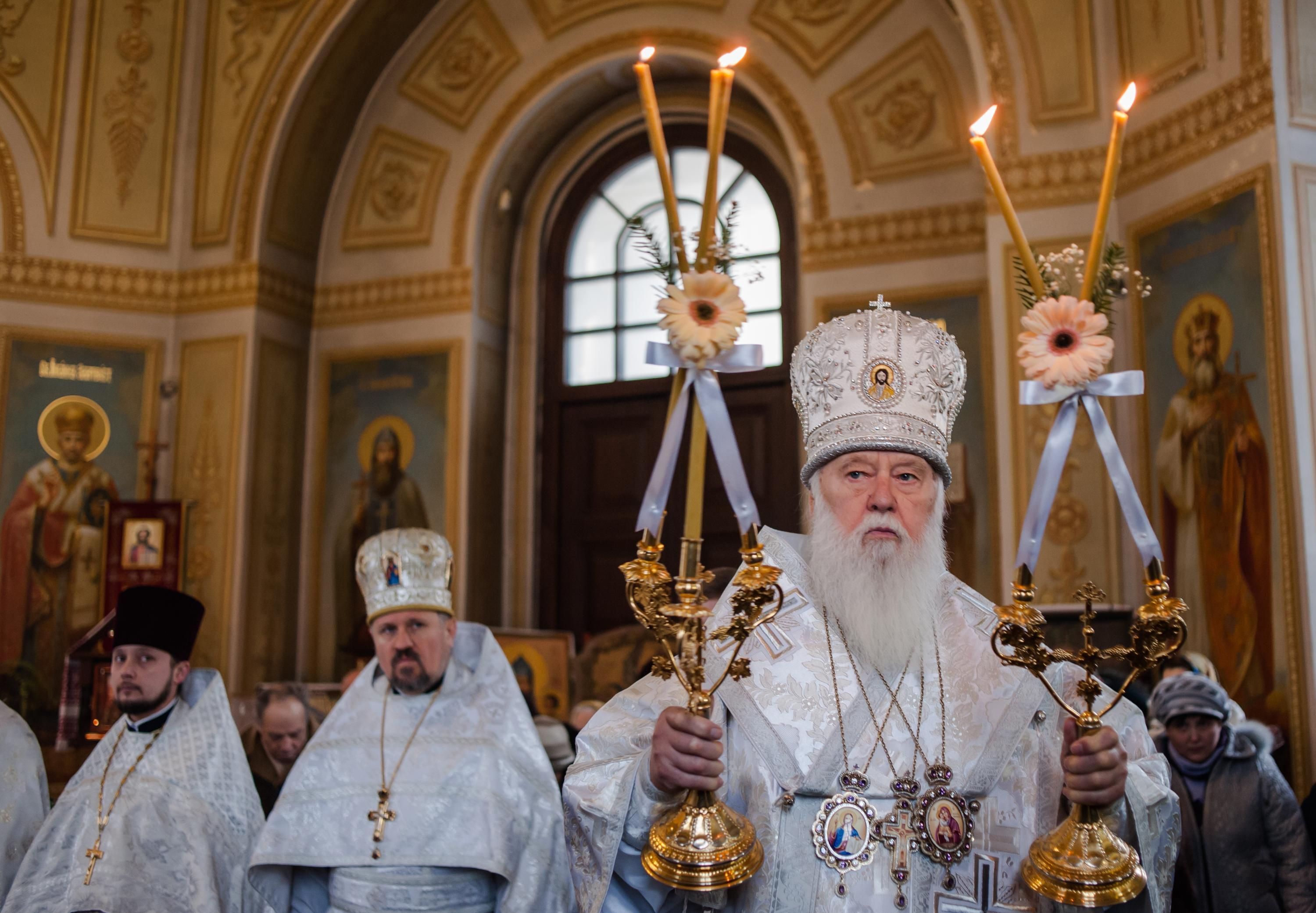 Патриарх Филарет в Храме Рождества Христова, Киев, 2016 год Патриарх Филарет в Храме Рождества Христова, Киев, 2016 год