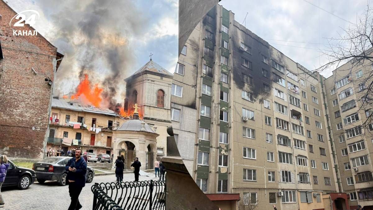 ГСЧС продолжают ликвидировать последствия атаки на Львов ГСЧС продолжают ликвидировать последствия атаки на Львов