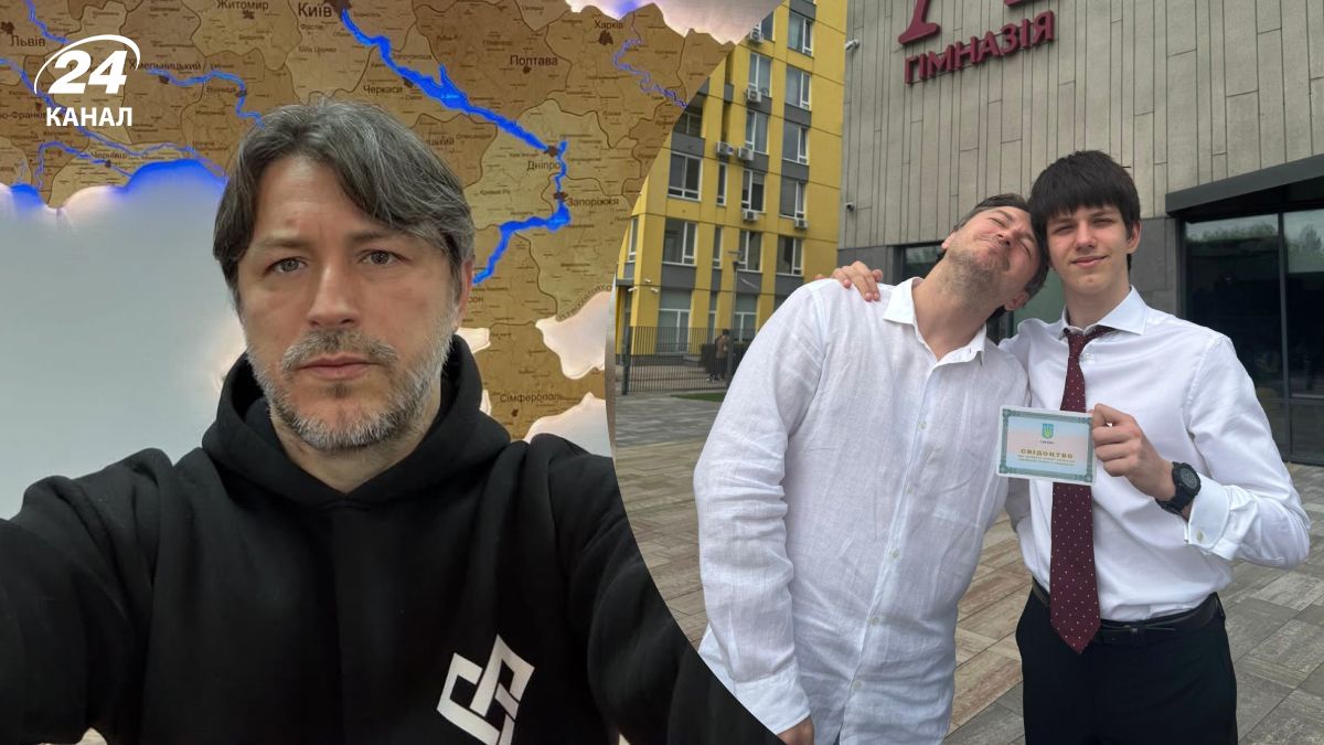 Сергій Притула з сином Сергій Притула з сином