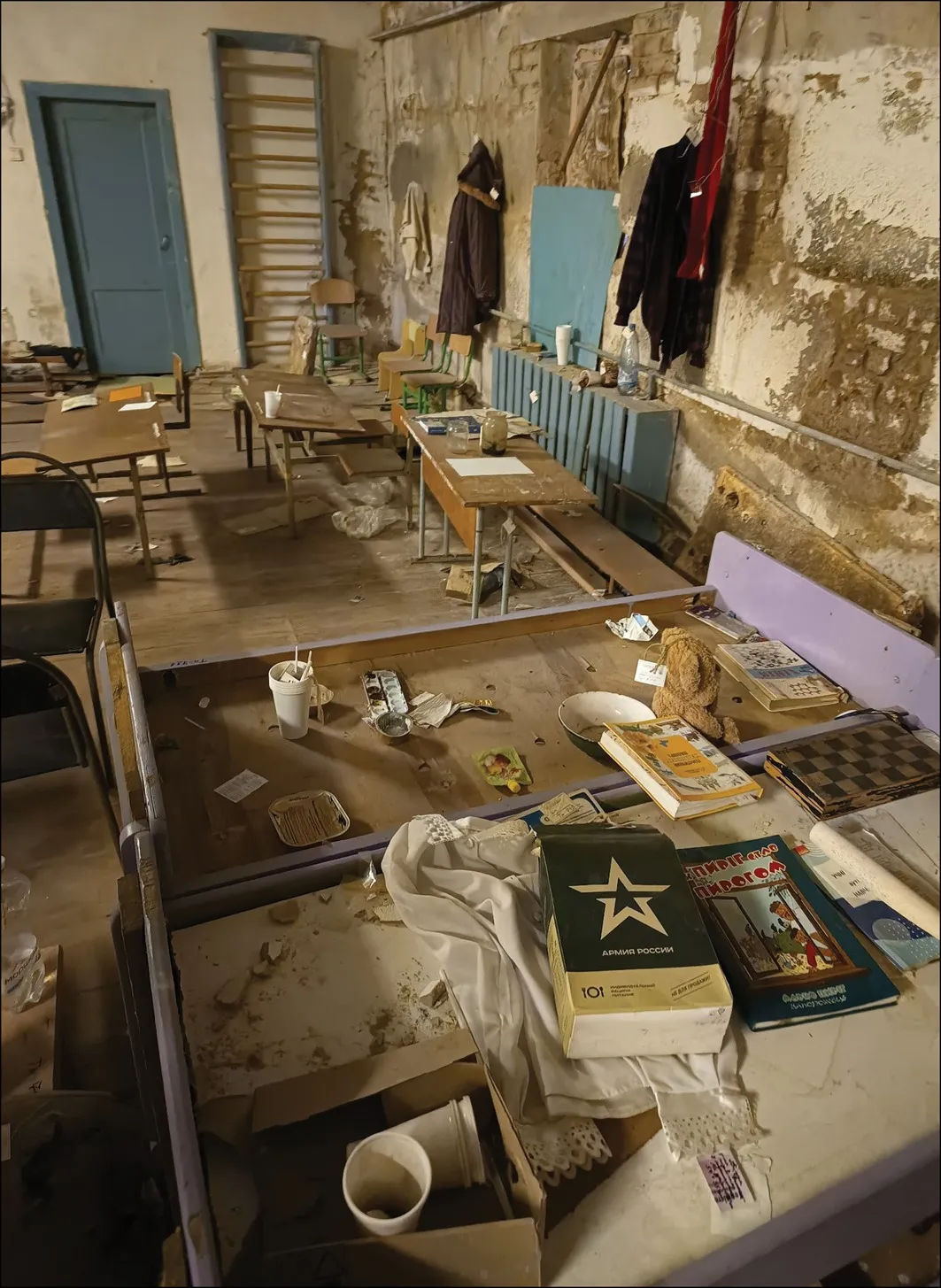 Кімната, яку використовували солдати
