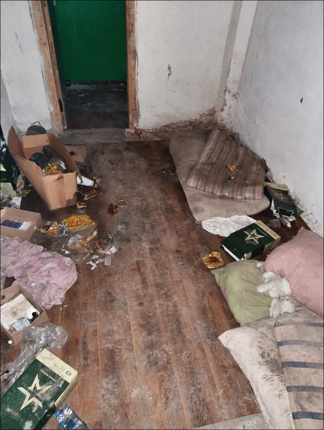 Кімната, яку використовували російські солдати для сну