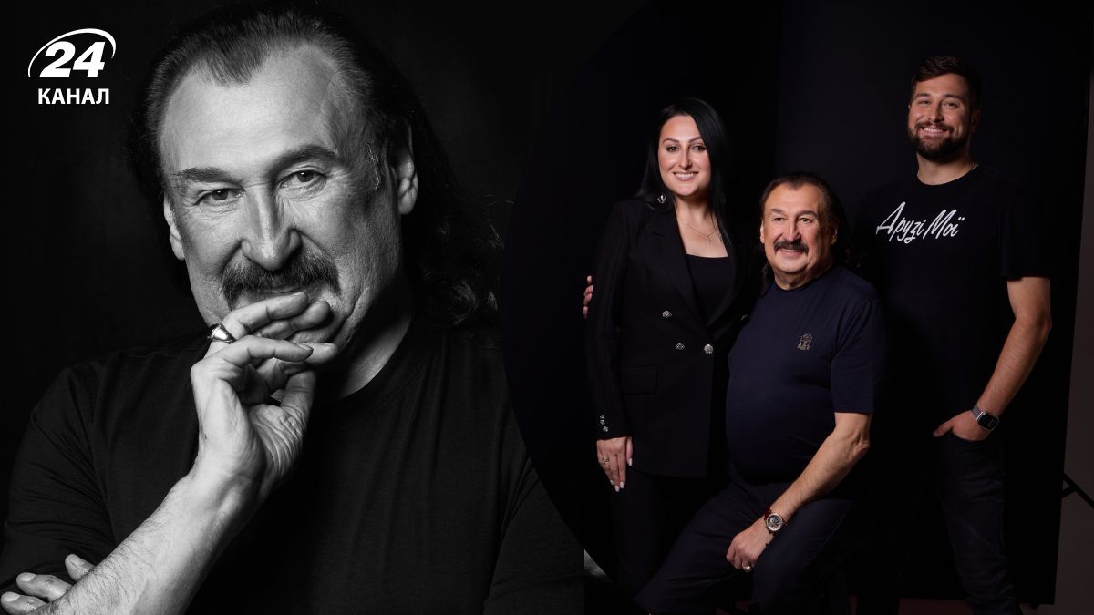 Степан Гіга з дітьми Степан Гіга з дітьми